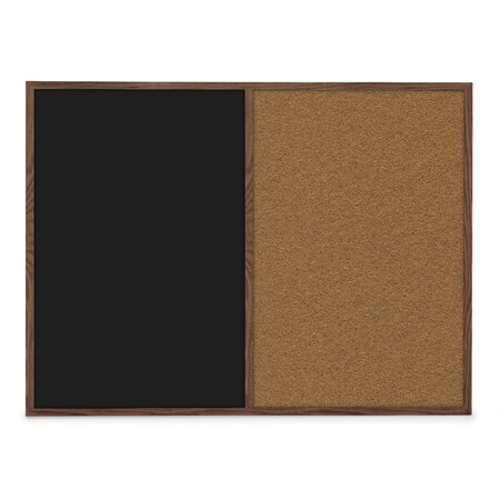United Visual Products Slim Style Indoor Enclosed Corkboard, 48 UVRDS48SBH-WHITE-DBURGU